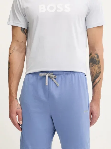 Домашен къс панталон BOSS Mix&Match Short CW синьо