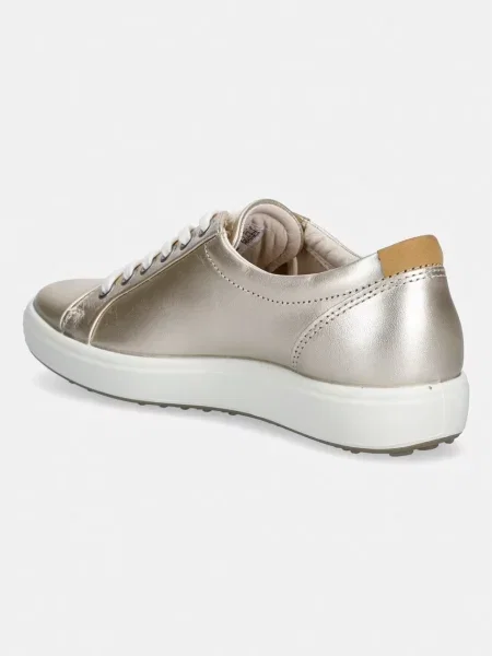 Kožené tenisky Ecco Soft 7 W zlaté