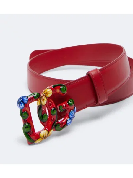 Cu centură curea Dolce&gabbana din piele roșu