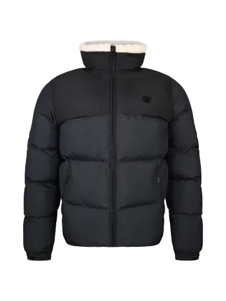 SikSilk Zimní bunda černá / vlny bílé
