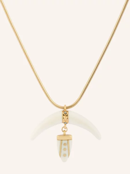 Isabel Marant Náhrdelník Necklace zlatá bílá
