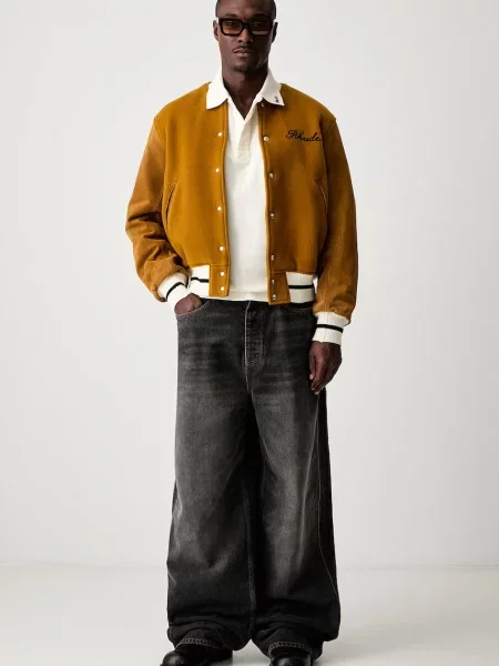 RHUDE geacă bomber din lână pentru bărbați
