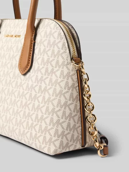 Torebka z nadrukiem z logo na całej powierzchni model Freddie' Michael Michael Kors biała