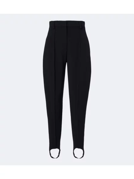 Pantaloni Stella Mccartney cu talie înaltă negru