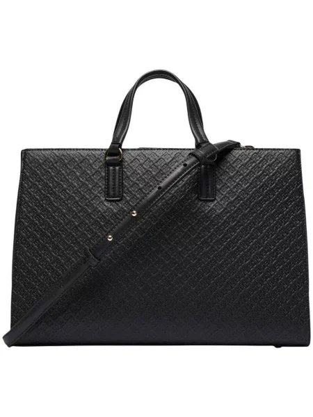 Tommy Hilfiger Kabelka Th Daily Satchel Mono čierna