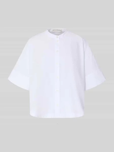 Bluzka o pudełkowym kroju z okrągłym dekoltem model Fibana' Opus Pants biała