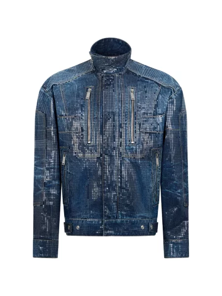Geacă de blugi Dsquared2 cu paiete