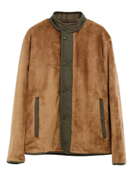 Geacă Moncler din fleece maro