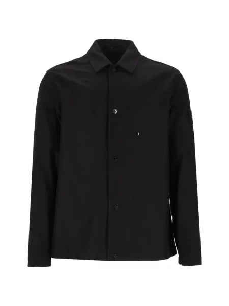 Cămașă Stone Island de lână cu strasuri negru