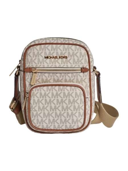 Torebka crossbody Michael Kors z nadrukiem beżowa