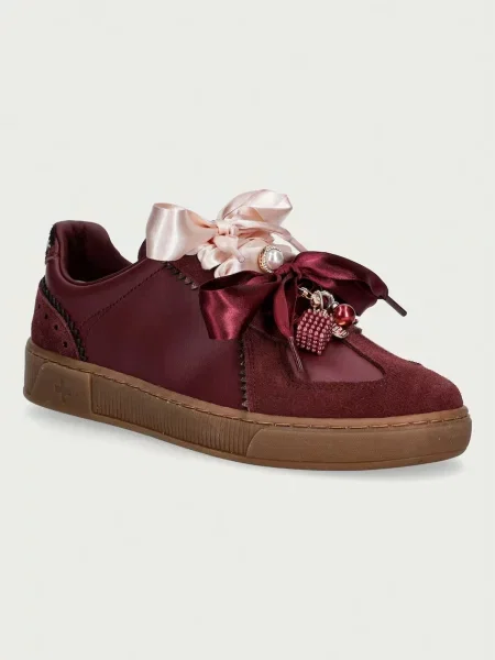 Gio+ Blue sneakers pentru femei din piele albastru