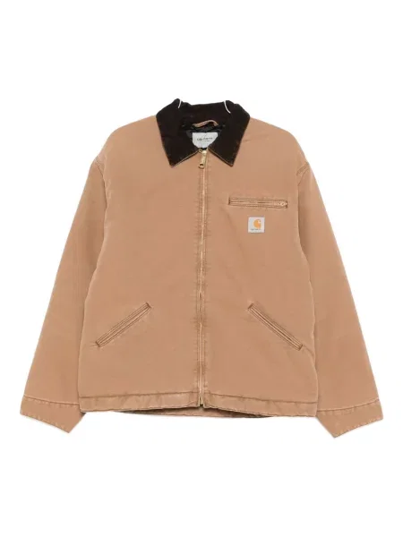 Gulerat geacă Carhartt Wip de catifea cord maro