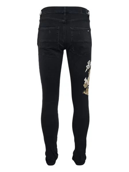 Blugi Amiri cu broderie negru