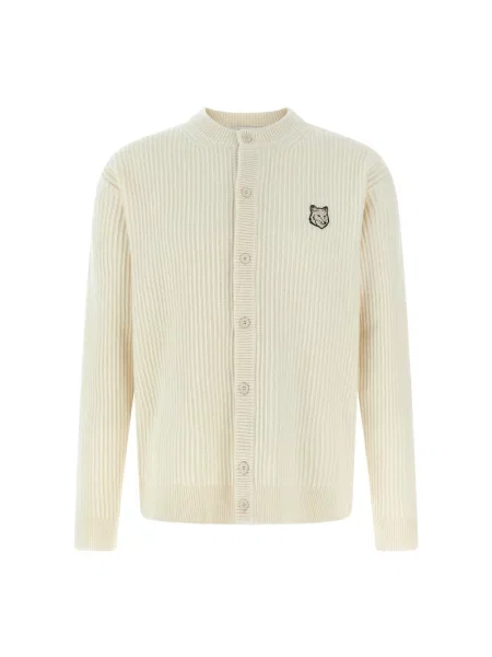 Kardigan Maison Kitsune wełniany beżowy