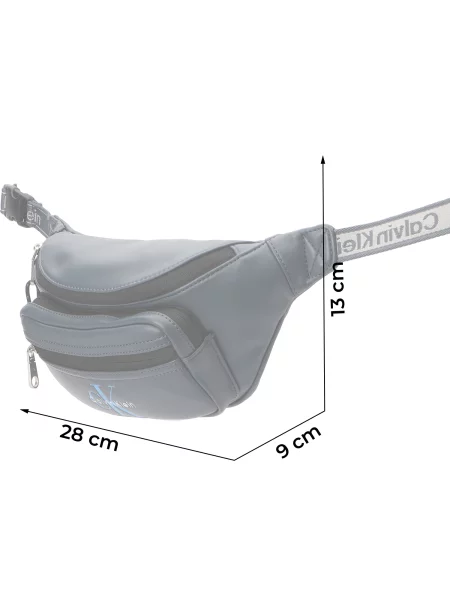 Calvin Klein Torbica za okrog pasu mornarska / azur bela