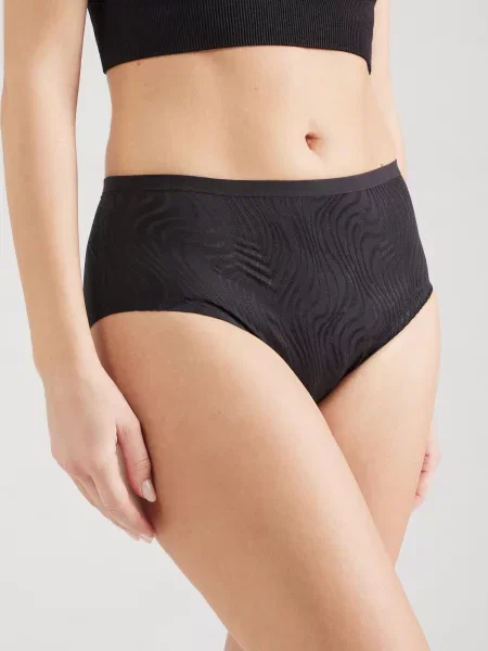 Triumph Chiloți clasici cu talie înaltă Shape Smart Ellipse negru