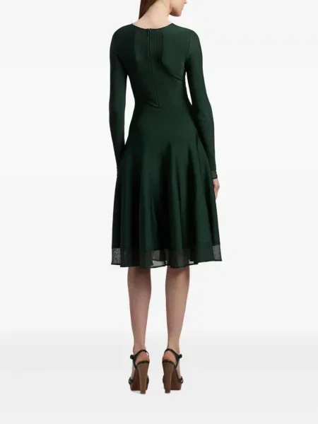 Костюм макси рокля Ralph Lauren Collection до коляното зелено