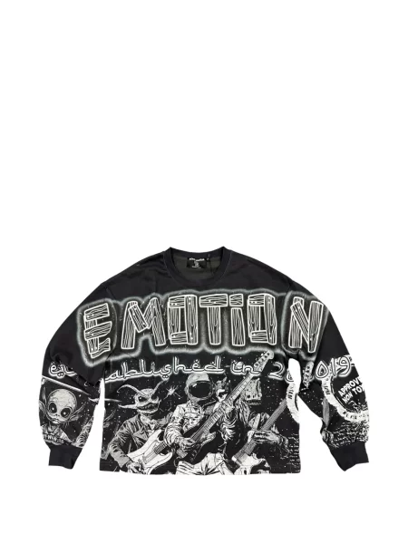 Pulover Mixed Emotion cu imagine negru