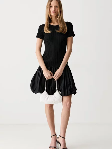 Karl Lagerfeld rochie gogoșar cu negru