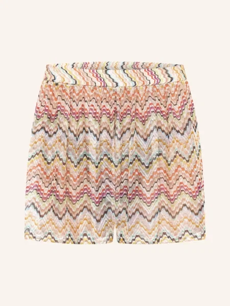 Missoni Šortky světle hnědá / oranžová / tmavě modrá
