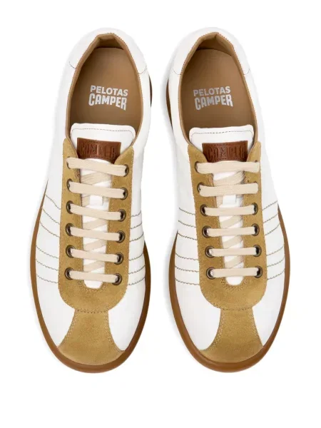 Sneakers Camper με κορδόνια με δαντέλα λευκό