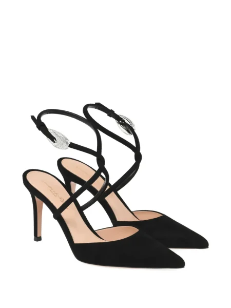 Pantofi cu toc Gianvito Rossi slingback negru