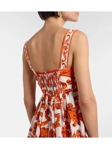 Rochie Dolce&gabbana din poplin portocaliu
