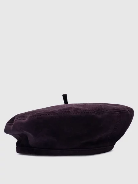 Замшевая шапка Loro Piana бордовая