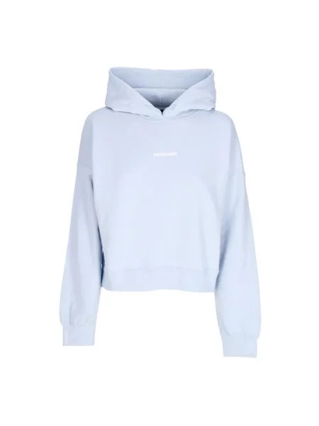Bluza z kapturem Propaganda z kapturem o krotszym kroju niebieska