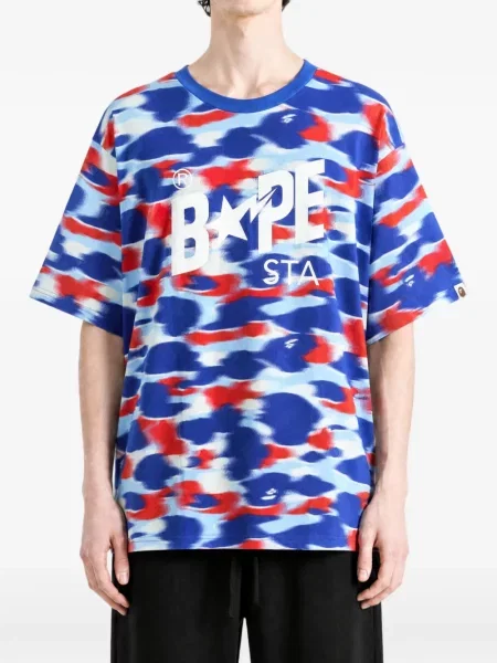 Μπλούζα A Bathing Ape® με σχέδιο παραλλαγής μπλε