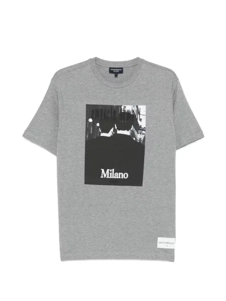 Grafic tricou Emporio Armani cu imagine gri