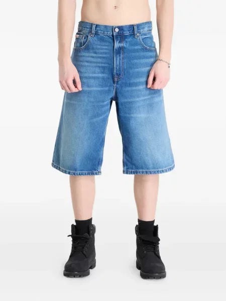 Pantaloni scurți din denim Calvin Klein albastru