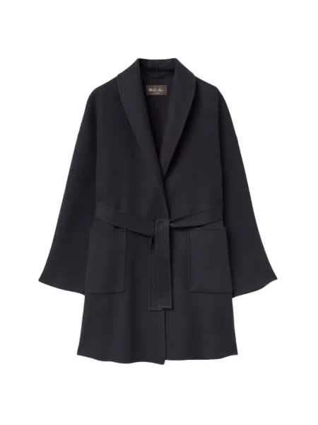 Płaszcz Loro Piana z kaszmiru niebieski