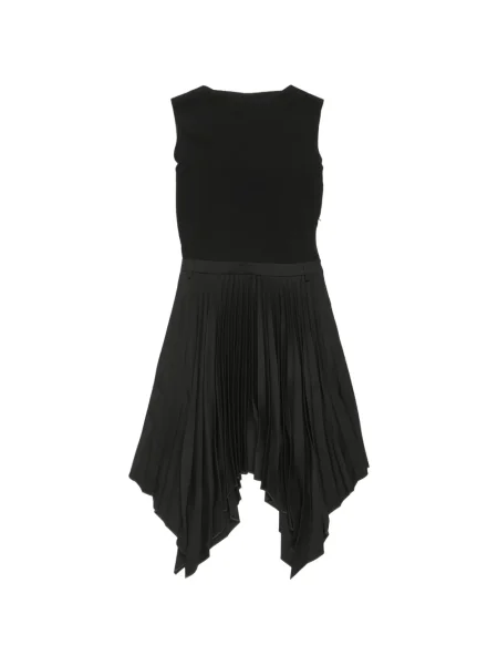 Rochie midi Acne Studios plisată până la genunchi de costum negru
