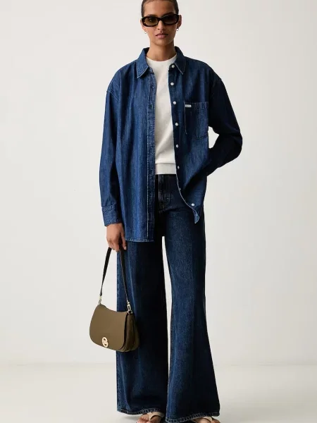Guess Jeans cămașă de damă din albastru