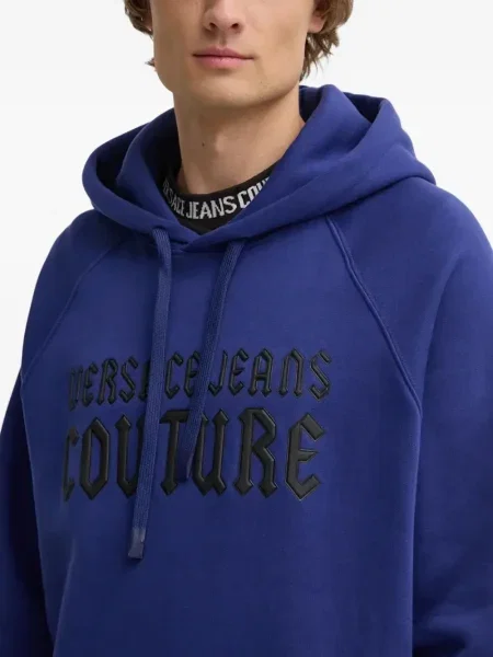 Hanorac cu glugă Versace Jeans Couture albastru