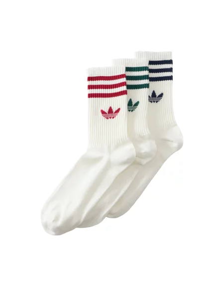 ADIDAS ORIGINALS Șosete Crew 3 Pairs bleumarin / verde / roșu alb