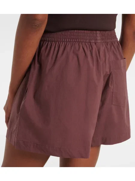 Pantaloni scurți Varley din poplin maro