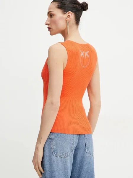 Top Pinko de mătase portocaliu