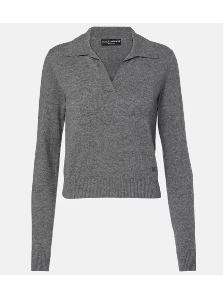 Pulover Dolce&gabbana din cașmir gri