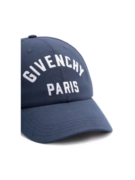 Jedwabna czapka z daszkiem Givenchy niebieska