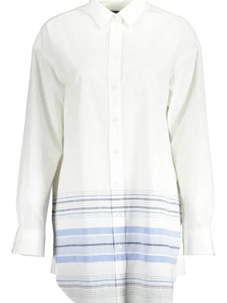 Cămașă Gant cu mâneci lungi lungă alb