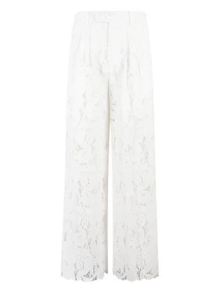 Pantaloni Isabelle Blanche din dantelă