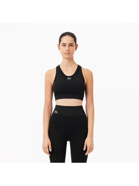 Lacoste Biustonosz Sportowy Active Bez Rękawów czarny