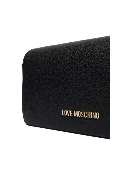 Lniana torebka Love Moschino czarna