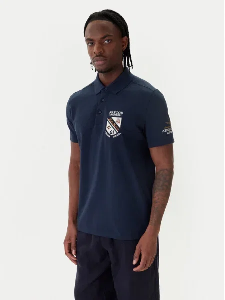 Aeronautica Militare Tricou polo Bleumarin
