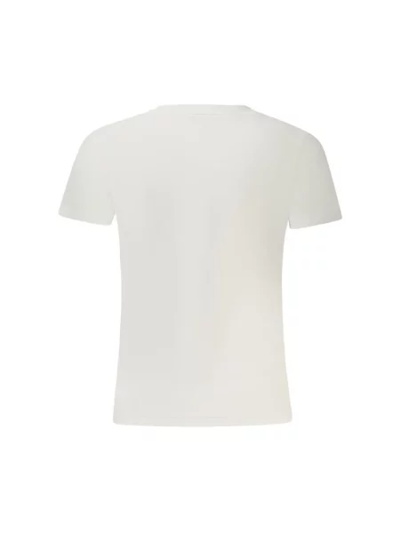 Koszulka Guess z krótkim rękawem z okrągłym dekoltem biała