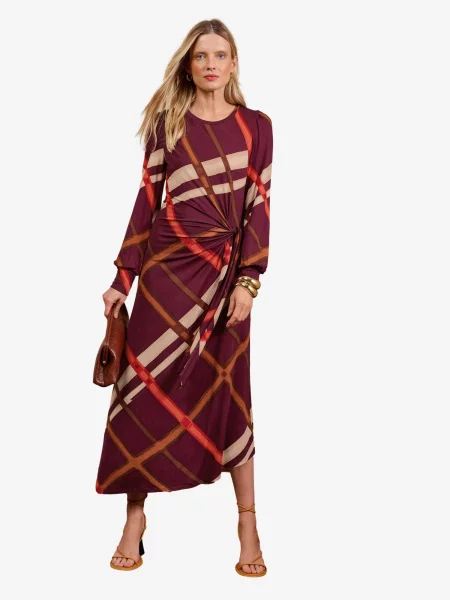 Love & roses Rochie crem / ombră / burgundy / pepene roșu