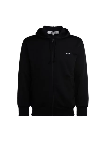 Bluza z kapturem Comme Des Garcons Play z kapturem czarna