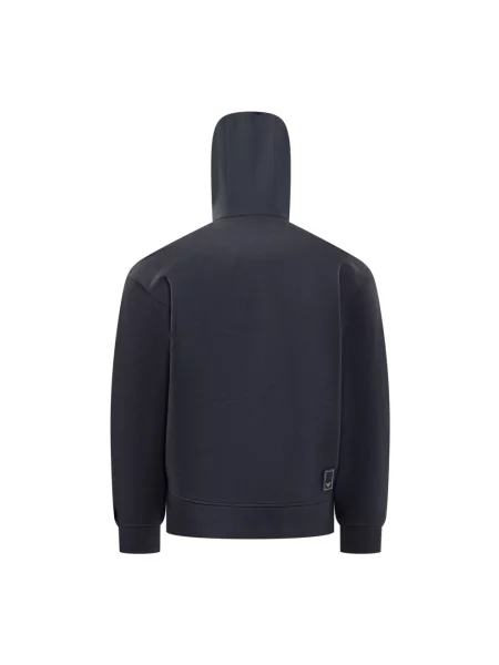 Bluza rozpinana Emporio Armani z długim rękawem niebieska